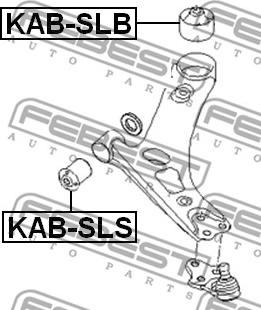 Febest KAB-SLS - Сайлентблок, рычаг подвески колеса avtokuzovplus.com.ua