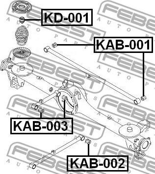 Febest KD-001 - Відбійник, буфер амортизатора autocars.com.ua