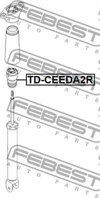 Febest KD-CEEDA2R - Відбійник аморт. HYUNDAI I30. KIA CEED 2012-15 задн. вир-во FEBEST autocars.com.ua