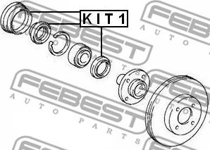 Febest KIT1 - Ущільнене кільце, маточина колеса autocars.com.ua