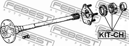 Febest KIT-CH - Підшипник, приводний вал autocars.com.ua