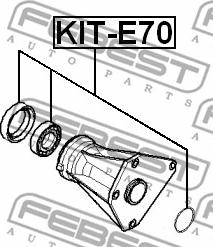 Febest KIT-E70 - Підшипник, приводний вал autocars.com.ua