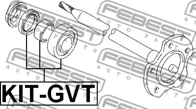 Febest KIT-GVT - Підшипник, приводний вал autocars.com.ua