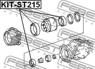 Febest KIT-ST215 - Комплект прокладок, диференціал autocars.com.ua