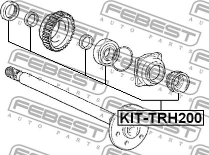 Febest KIT-TRH200 - Підшипник, приводний вал autocars.com.ua