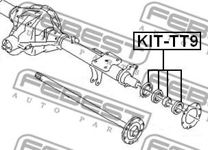 Febest KIT-TT9 - Підшипник, приводний вал autocars.com.ua