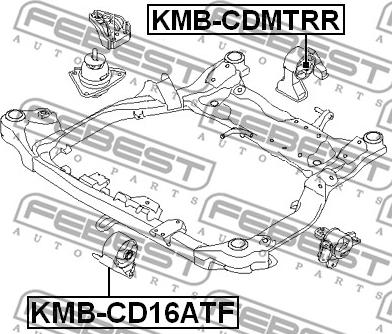 Febest KMB-CD16ATF - Подушка, опора, подвеска двигателя avtokuzovplus.com.ua