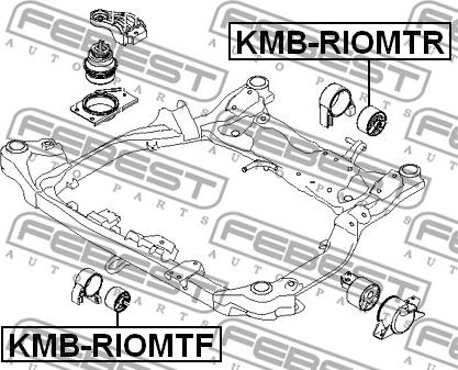 Febest KMB-RIOMTR - Подушка, підвіска двигуна autocars.com.ua