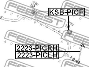 Febest KSB-PICF - Втулка, стабілізатор autocars.com.ua