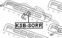 Febest KSB-SORR - Втулка, стабилизатор avtokuzovplus.com.ua