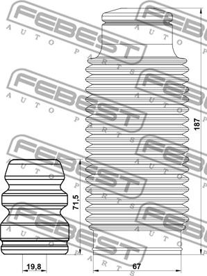 Febest KSHB-CEEDF-KIT - Пилозахисний комплект, амортизатор autocars.com.ua