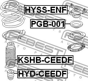 Febest KSHB-CEEDF - Пильник амортизатора, захисний ковпак autocars.com.ua