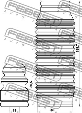 Febest KSHB-CERR-KIT - Пилозахисний комплект, амортизатор autocars.com.ua