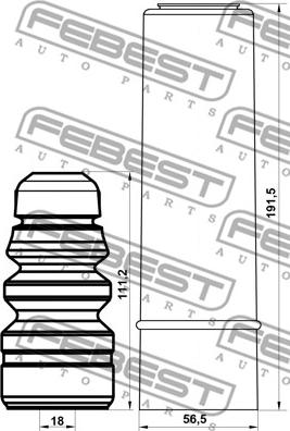 Febest KSHB-RIOIIR-KIT - Пилозахисний комплект, амортизатор autocars.com.ua