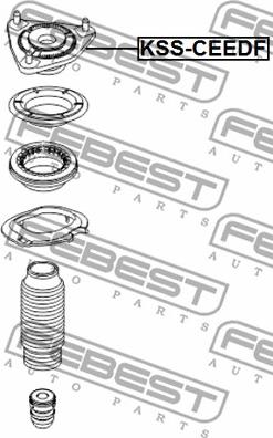 Febest KSS-CEEDF - Опора стойки амортизатора, подушка autodnr.net