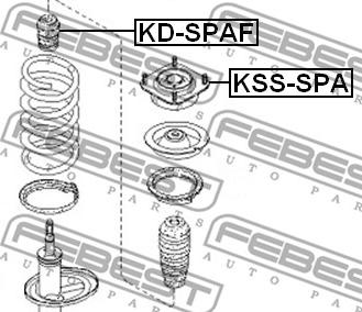 Febest KSS-SPA - Опора амортизатора autocars.com.ua