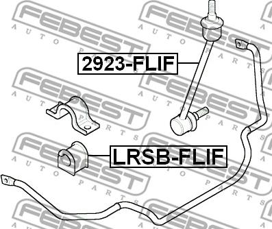 Febest LRSB-FLIF - Втулка, стабілізатор autocars.com.ua