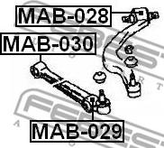 Febest MAB-030 - Сайлентблок, важеля підвіски колеса autocars.com.ua