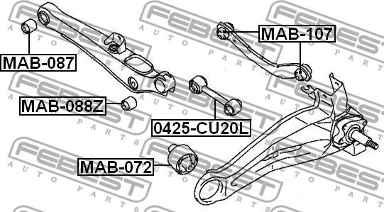 Febest MAB-088Z - Сайлентблок autocars.com.ua