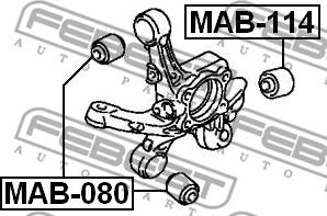 Febest MAB-114 - Сайлентблок, важеля підвіски колеса autocars.com.ua