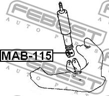 Febest MAB-115 - Сайлентблок підвіски autocars.com.ua