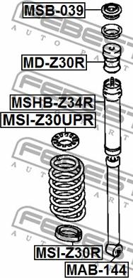 Febest MAB-144 - Втулка амортизатора, подушка autocars.com.ua