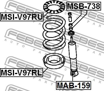 Febest MAB-159 - Сайлентблок, стойка амортизатора avtokuzovplus.com.ua