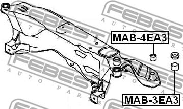 Febest MAB-4EA3 - Втулка, балка моста avtokuzovplus.com.ua