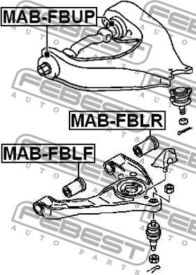 Febest MAB-FBUP - Сайлентблок, важеля підвіски колеса autocars.com.ua