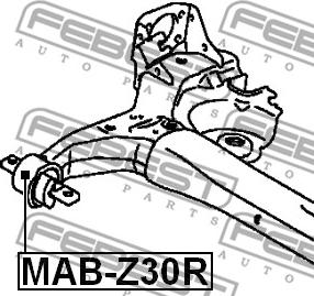 Febest MAB-Z30R - САЙЛЕНБЛОК ЗАДНЕЙ БАЛКИ MITSUBISHI COLT Z32A-Z34A-Z36A-Z37A-Z38A-Z39A 2004- FEBEST autodnr.net