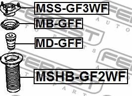 Febest MB-GFF - Подшипник качения, опора стойки амортизатора autodnr.net