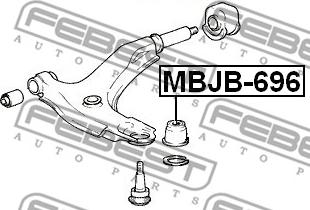 Febest MBJB-696 - Ремонтний комплект, що несуть / напрямні шарніри autocars.com.ua