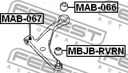 Febest MBJB-RVRN - Ремонтний комплект, що несуть / напрямні шарніри autocars.com.ua