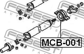 Febest MCB-001 - Підвіска, карданний вал autocars.com.ua