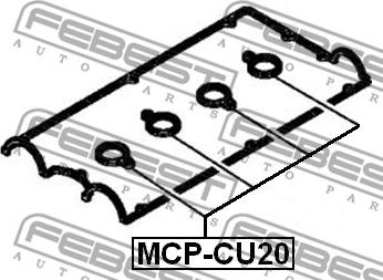 Febest MCP-CU20 - Кільце ущільнювача, шахта свічки autocars.com.ua