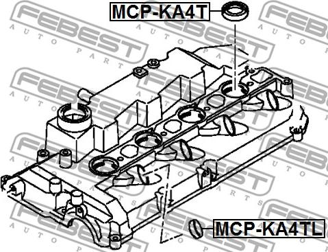 Febest MCP-KA4T - Кільце ущільнювача, клапанна форсунка autocars.com.ua