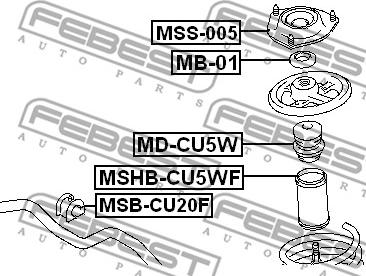 Febest MD-CU5W - Отбойник, демпфер амортизатора autodnr.net