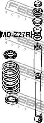 Febest MD-Z27R - Отбойник, демпфер амортизатора avtokuzovplus.com.ua