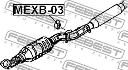 Febest MEXB-03 - Кронштейн, труба выхлопного газа avtokuzovplus.com.ua