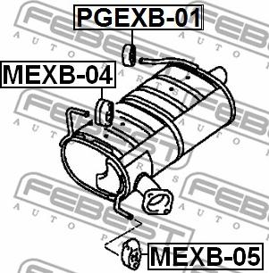 Febest MEXB-04 - Кронштейн глушника autocars.com.ua