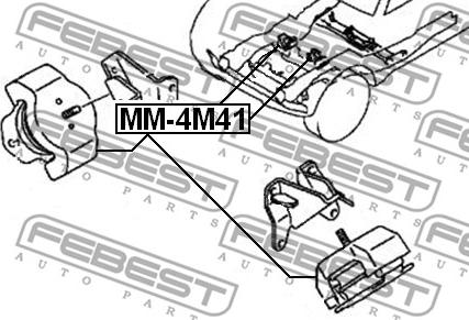 Febest MM-4M41 - Подушка, підвіска двигуна autocars.com.ua