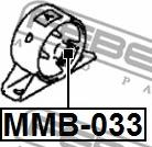 Febest MMB-033 - Подушка, опора, подвеска двигателя avtokuzovplus.com.ua