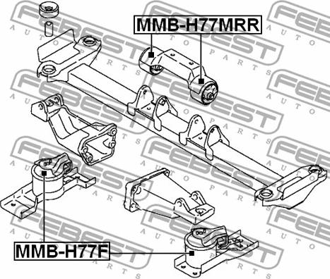 Febest MMB-H77F - Подушка, підвіска двигуна autocars.com.ua