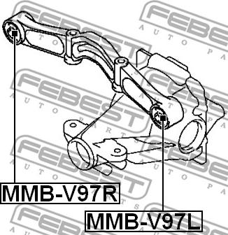 Febest MMB-V97L - Опора, диференціал autocars.com.ua