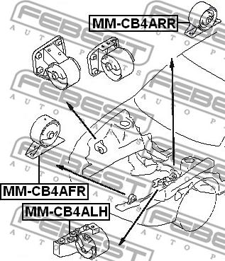 Febest MM-CB4AFR - Подушка, підвіска двигуна autocars.com.ua