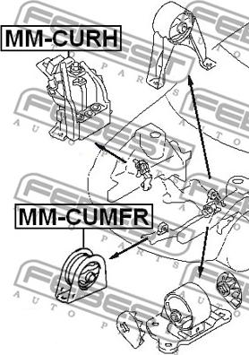 Febest MM-CUMFR - Подушка, підвіска двигуна autocars.com.ua