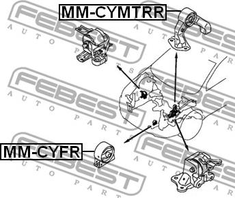 Febest MM-CYMTRR - Подушка, опора, подвеска двигателя autodnr.net