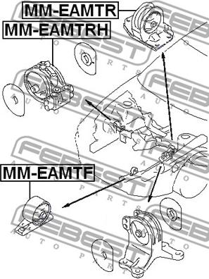 Febest MM-EAMTRH - Подушка, підвіска двигуна autocars.com.ua