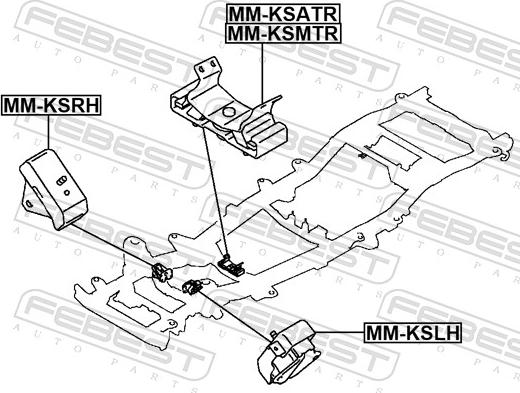 Febest MM-KSMTR - Подушка, підвіска двигуна autocars.com.ua