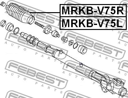Febest MRKB-V75R - Пыльник, рулевое управление avtokuzovplus.com.ua